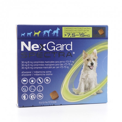 Nexgard Spectra Viên nhai trị ve 7,5 - 15kg
