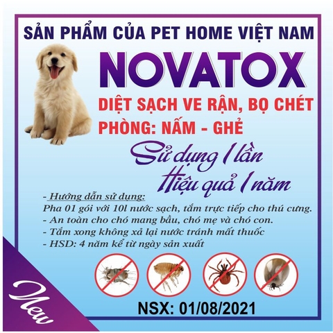 Thuốc diệt ve rận, bọ chét chó mèo NOVATOX