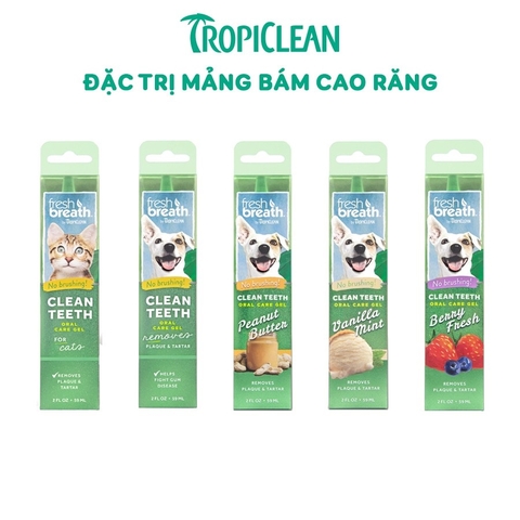 Gel Vệ Sinh Răng Miệng Chó Mèo TropiClean Fresh Breath